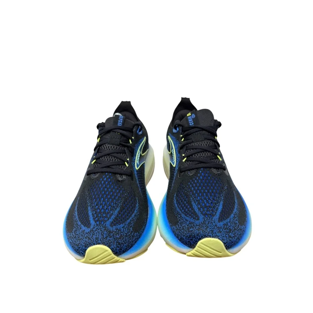 Brooks Glycerin Max Mens 10 Black Blue Yellow DNA Tuned Running Shoe 1104451D002